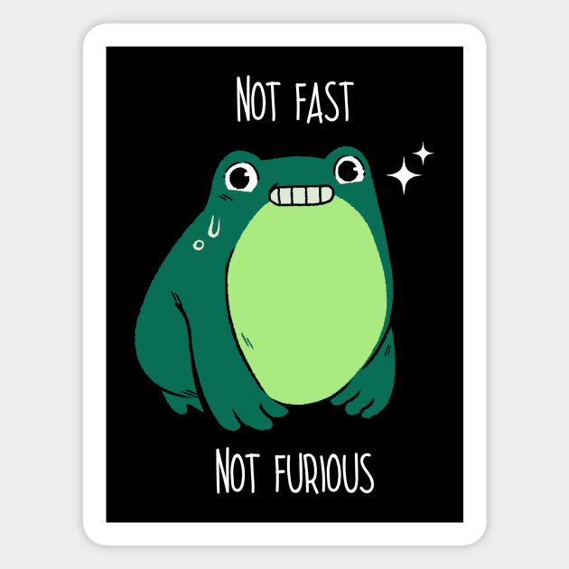 Not Fast Not Furious Frog by Tobe Fonseca Magnet by Tobe_Fonseca